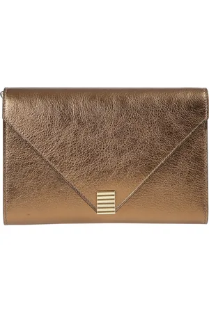 Lanvin Torebki, Kobieta, brązowy, ONE SIZE, Metaliczna Skórzana Torebka Concerto Arpège