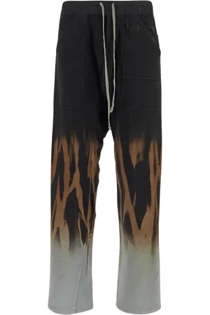 Rick Owens Spodnie, Mężczyzna, Wielobarwność, XL, Bawełna, Spodnie dresowe cargo ze sznurkiem