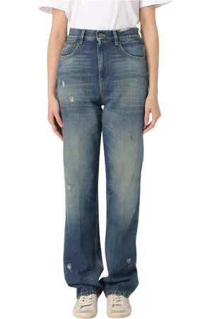 Golden Goose Jeansy, Kobieta, Niebieski, W26, Klasyczne Rozdarte Jeansyy