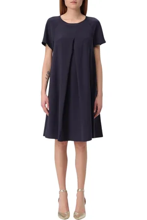 Emporio Armani Sukienki, Kobieta, Niebieski, 2XS, Różowa Plisowana Sukienka