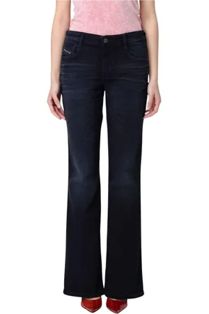 Diesel Jeansy, Kobieta, Niebieski, W24, Denim, Dzwony Dżinsowe dla Kobiet