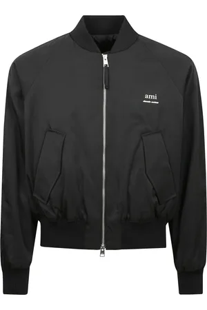 Ami Kurtki, Mężczyzna, Czarny, M, Nylon, Kurtka bomber z nylonu i bawełny