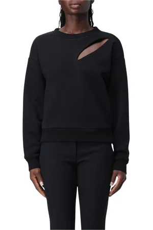 Alexander McQueen Bluzy, Kobieta, Czarny, XS, Szara Sweter z Wycięciem na Rękawach