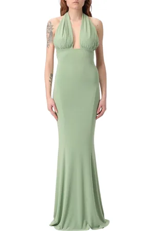 Norma Kamali Sukienki, Kobieta, Zielony, S, Zielona Sukienka Bodycon Midi
