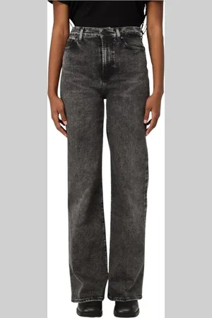 7 for all Mankind Jeansy, Kobieta, Czarny, W28, Acid Wash Wide Leg Jeansy