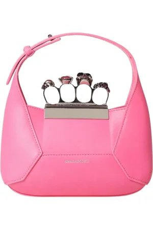 Alexander McQueen Torebki, Kobieta, Różowy, ONE SIZE, Ozdobna Skórzana Mini Torba