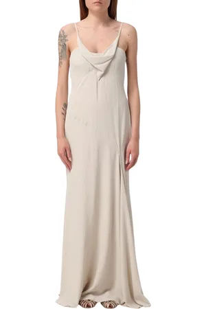 Isabel Marant Sukienki, Kobieta, Biały, S, Biała Sukienka Maxi Elegancka Opływowa Sylwetka