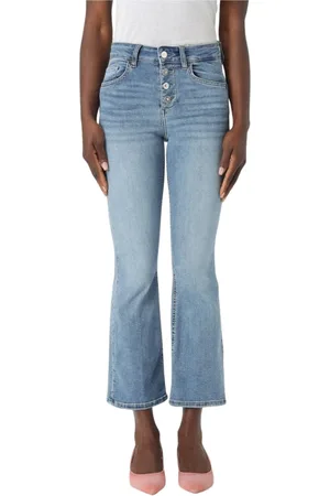 Liu Jo Jeansy, Kobieta, Niebieski, W29, Denim, Flared Button Fly Jeansy