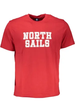 North Sails Koszulki, Mężczyzna, Czerwony, XL, Czerwony Bawełniany T-shirt z nadrukiem logo