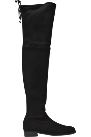 Stuart Weitzman Buty, Kobieta, Czarny, 37 EU, Zamsz, Czarne Zamszowe Kozaki za Kolano