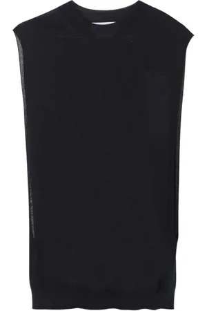 Sportmax Swetry, Kobieta, Czarny, S, Elegancki Czarny Wełniany Kamizelka