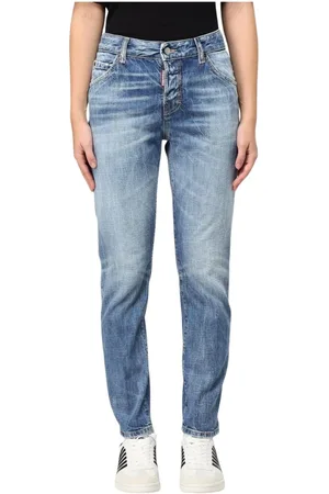 Dsquared2 Jeansy, Kobieta, Niebieski, L, Zniszczone spodnie jeansowe dla stylowych kobiet