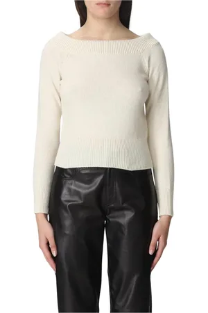 Alexander McQueen Swetry, Kobieta, Biały, M, Biała Wełniana Sweter z Moheru