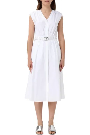 Michael Kors Sukienki, Kobieta, Biały, XS, Czarna Casual Midi Sukienka Kobieta