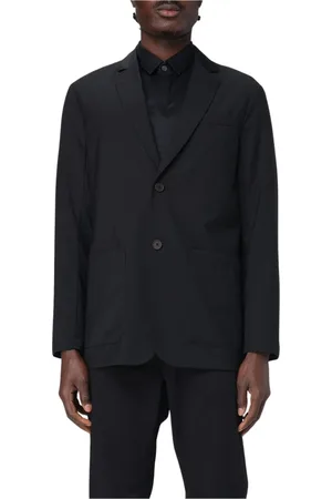 Emporio Armani Kurtki, Mężczyzna, Czarny, 2XL, Klasyczny Czarny Blezer z Klapami