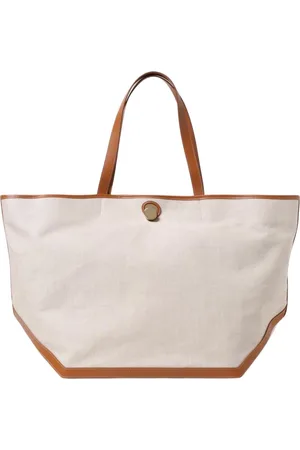 Fabiana Filippi Torebki, Kobieta, Beżowy, ONE SIZE, Elegancka Torba z Skórzanymi Wykończeniami