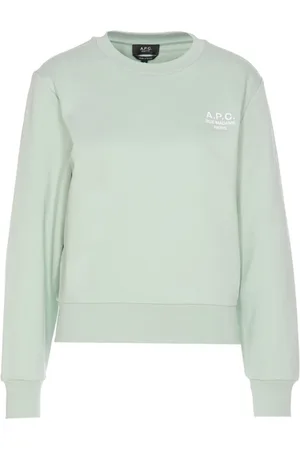 A.P.C. Bluzy, Kobieta, Zielony, S, Bawełna, Organiczna Bawełna Box Sweatshirt Długi Rękaw
