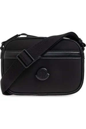 Moncler Torebki, Mężczyzna, Czarny, ONE SIZE, Czarna Torba na Ramię dla Mężczyzn