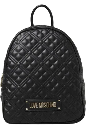 Moschino Torebki, Kobieta, Czarny, ONE SIZE, Stylowy Pikowany Plecak