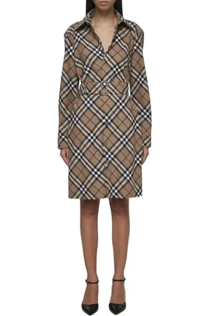 Burberry Sukienki, Kobieta, Beżowy, 3XS, Koronkowa Sukienka Paski Beżowa