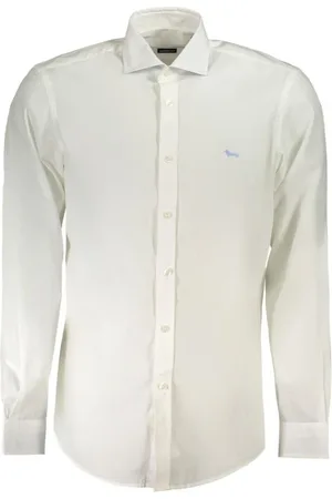 HARMONT&BLAINE Koszule, Mężczyzna, Biały, 3XL, Biała Bawełniana Koszula