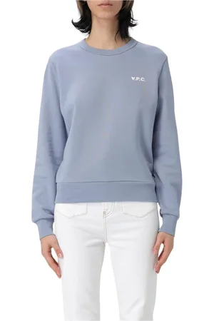 A.P.C. Bluzy, Kobieta, Niebieski, XS, Niebieski Sweter z okrągłym dekoltem