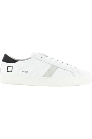 D.A.T.E. Buty, Mężczyzna, Biały, 40 EU, Białe Skórzane Logo Sneakers