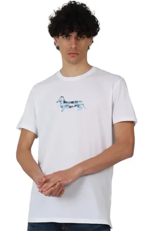 HARMONT&BLAINE Koszulki, Mężczyzna, Biały, XL, Bawełna, Koszula Maxi Bassotto