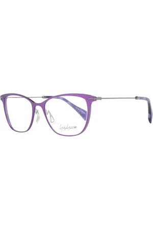 YOHJI YAMAMOTO Akcesoria, Kobieta, Fioletowy, ONE SIZE, Fioletowe Okulary Optyczne Damskie Styl Motyla