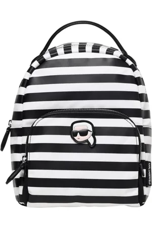 Karl Lagerfeld Torebki, Kobieta, Wielobarwność, ONE SIZE, KIkonik Mini Plecak W Paski Projekt