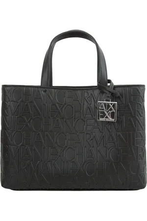Armani Exchange Torebki, Kobieta, Czarny, ONE SIZE, Czarna Torba Zakupowa