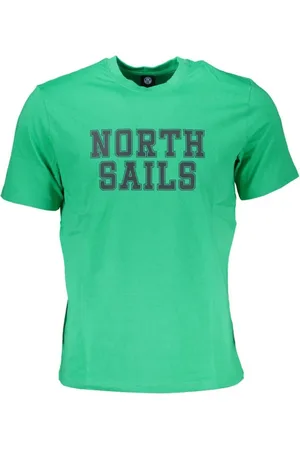 North Sails Koszulki, Mężczyzna, Zielony, XL, Zielony Bawełniany T-shirt z nadrukiem logo