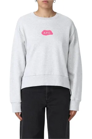 A.P.C. Bluzy, Kobieta, Szary, L, Minimalistyczny Bluza z Logo w Szarym