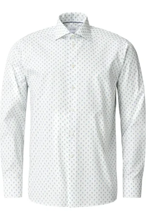 Eton Koszule, Mężczyzna, Beżowy, 2XL, Bawełna, Palm Tree Slim Fit Koszula