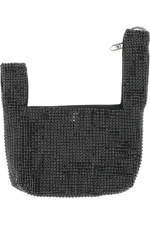 Liu Jo Torebki, Kobieta, Czarny, ONE SIZE, Czarna torebka wieczorowa z koralikami