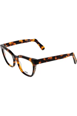 GCDS Akcesoria, Kobieta, brązowy, ONE SIZE, Brązowe Okulary Optyczne Motylkowe