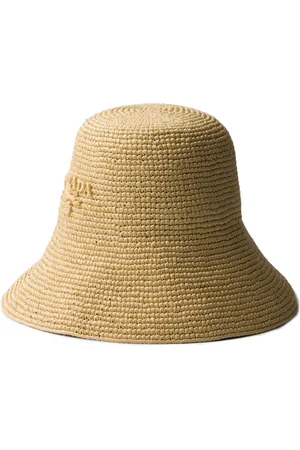 Prada Akcesoria, Kobieta, Beżowy, M, Czapka z Logo