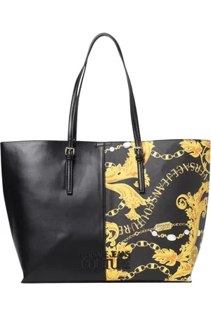 VERSACE Torebki, Kobieta, Czarny, ONE SIZE, Torba z barokowym nadrukiem