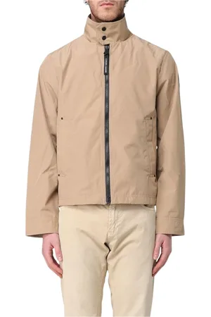 Canada Goose Kurtki, Mężczyzna, Beżowy, S, Wiatroodporna Beżowa Kurtka Stylowa Ciepła