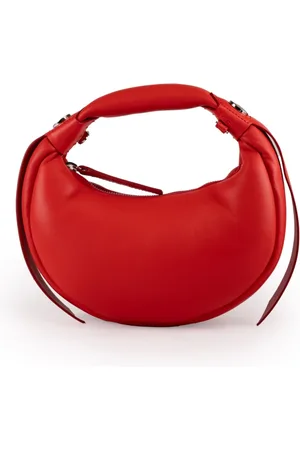 Hogan Torebki, Kobieta, Czerwony, ONE SIZE, Skóra, Czerwona skórzana torebka crossbody