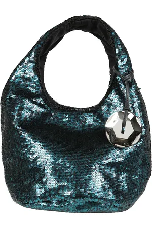 J.W.Anderson Torebki, Kobieta, Zielony, ONE SIZE, Paillet Shopper Torebka z Metalicznym Charmem