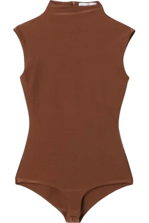 Sportmax Koszulki, Kobieta, brązowy, L, Elegancki Bezrękawnik