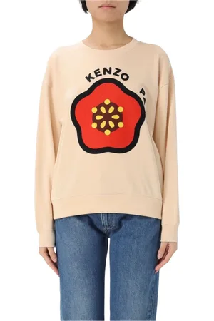 Kenzo Bluzy, Kobieta, Beżowy, L, Bluza z haftem w kolorze nude