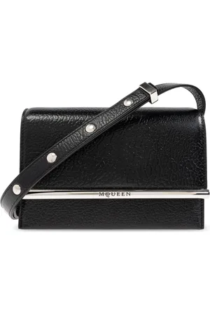 Alexander McQueen Torebki, Kobieta, Czarny, ONE SIZE, Kopertówka ‘T-Bar’
