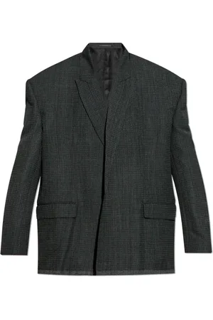 Balenciaga Kurtki, Mężczyzna, Szary, M, Wełna, Wełniana marynarka