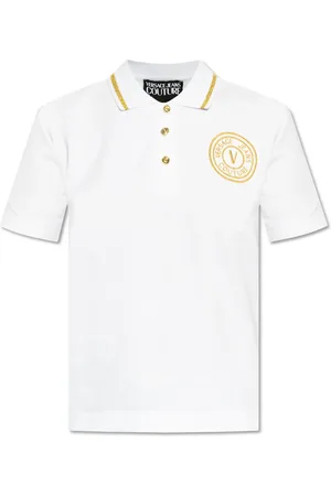 VERSACE Koszulki, Kobieta, Biały, L, Polo z logo