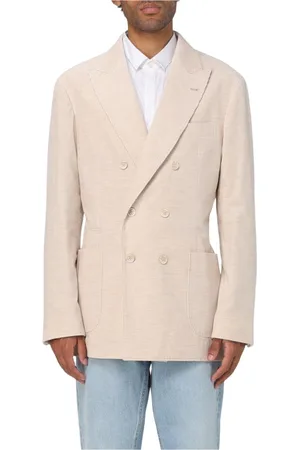Brunello Cucinelli Kurtki, Mężczyzna, Beżowy, L, Elegancki Beżowy Blezer