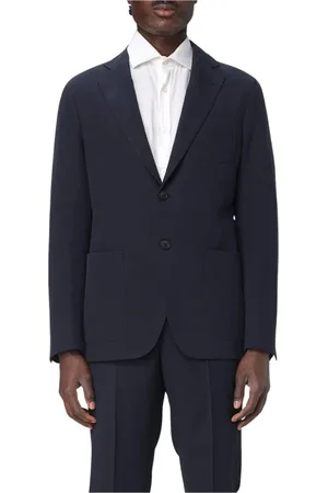 Giorgio Armani Kurtki, Mężczyzna, Niebieski, L, Elegancki Granatowy Blezer