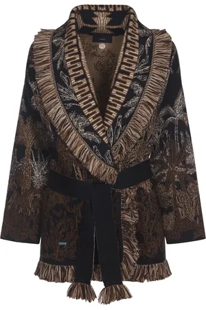 Alanui Swetry, Kobieta, Wielobarwność, L, Jungle Toile de Jouy Cardigan