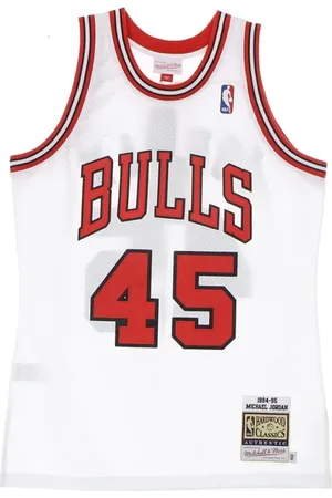 Mitchell & Ness Koszulki, Mężczyzna, Biały, M, Chicago Bulls Jordan Autentyczna Koszulka Biała